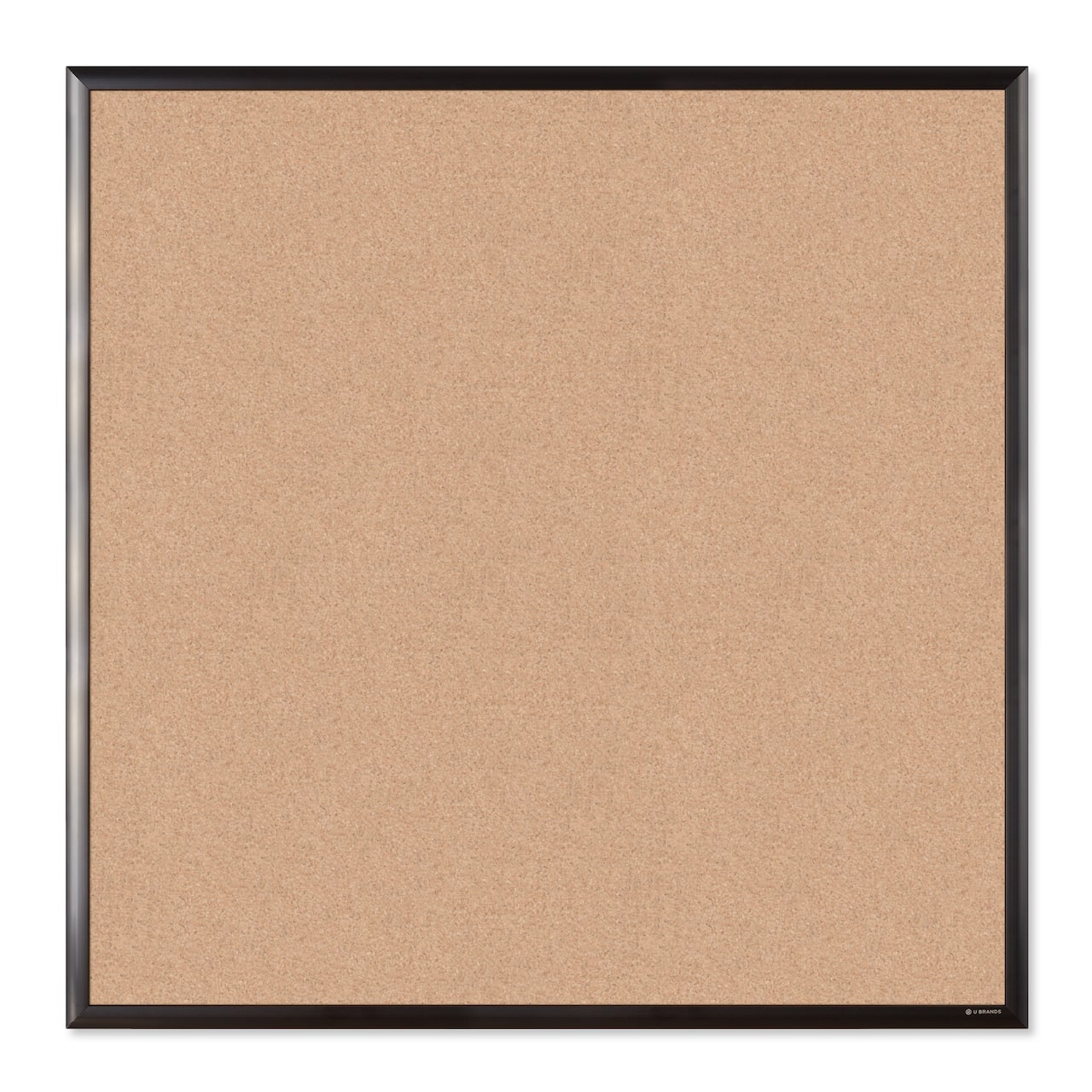 U Brands™ Black Aluminum 36'' x 36'' Framed Cork Bulletin Board